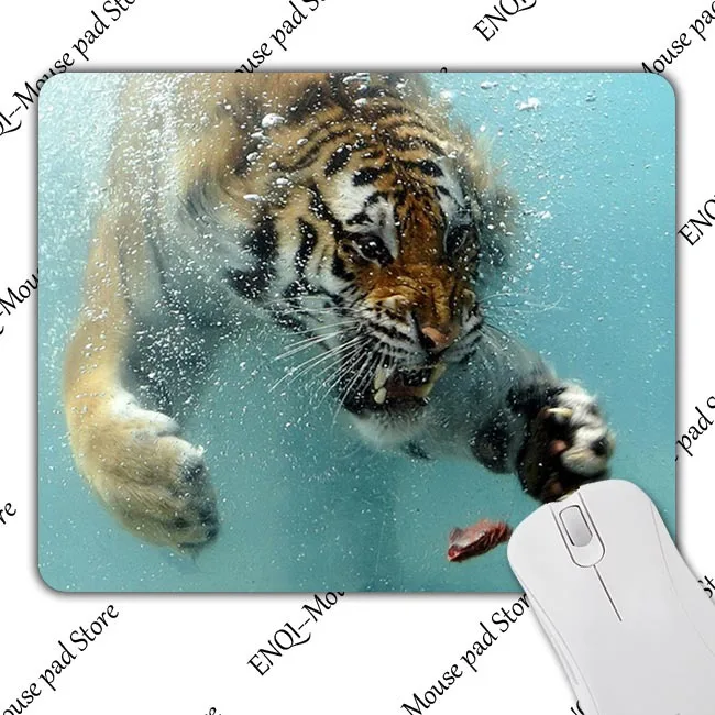 Tiger Underwater Hunting Predator Silicone Mousepad Mouse Mat