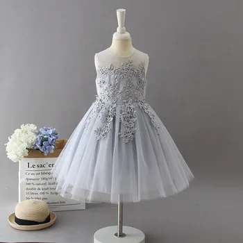 

girls wedding dresses 2019 girl fashion pearl lace cotton tulle party tutu sundress kids dress for girls children clothing 3-11Y