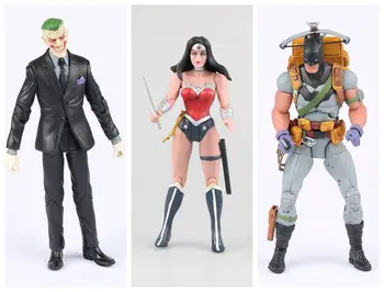 

ALEN 17cm Anime Action Figure Batman Joker Wonder woman PVC Collection Hobby Movable Movie Model Doll Toy Best Gift Cosplay