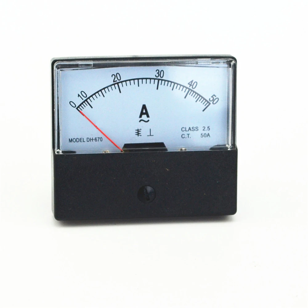 DH 670 AC Analog Meter Panel Current Meter Ammeters Gauge 0 50Ain