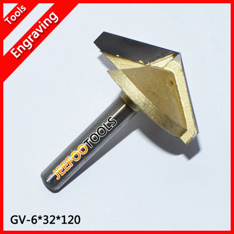 6*32*120degree V Shape Carbide Engraving , 3D Milling Cutters for