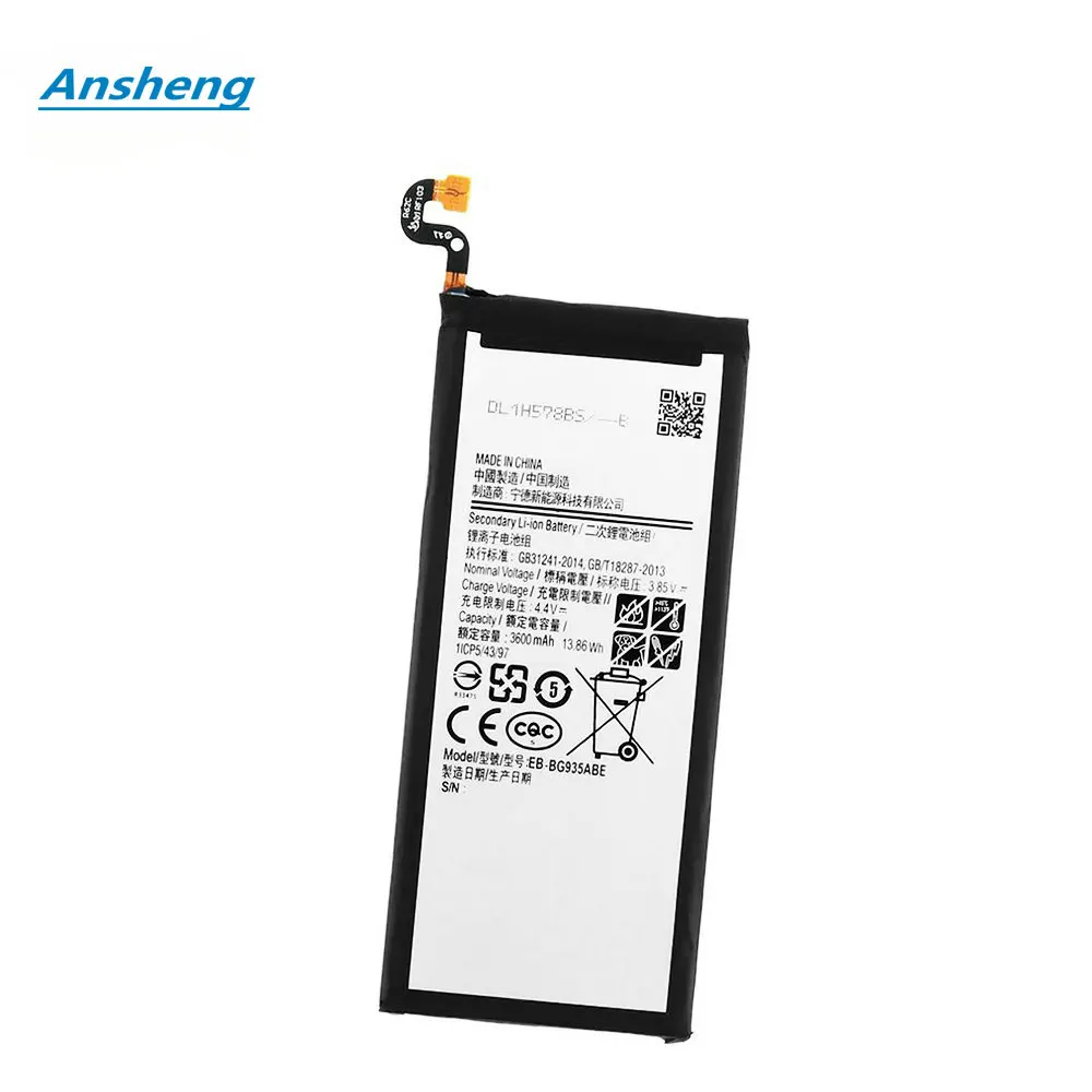 Ansheng высокое качество 3600 мАч EB-BG935ABE для Samsung Galaxy S7 Edge G9350 G935FD SM-G935F смартфона |