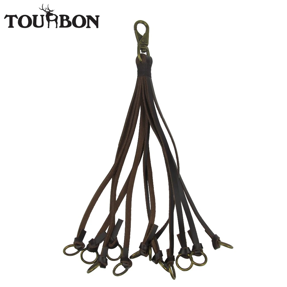 Tourbon принадлежности для охотничьего ружья из натуральной кожи, вешалка для птиц, утиный ремешок, переноска для игры, 12 петель для стрельбы
