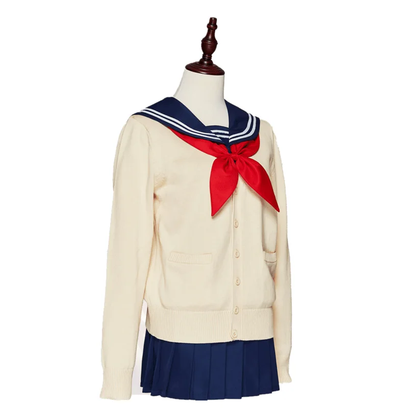 Anime My Hero Academia Boku no Hero Academia Himiko Toga JK Uniform Skirts Sweater Sweatshirts Cardigan Cosplay Costumes Suit