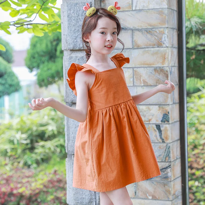 backless 2017 summer bohemian style girls dress sundress for girls flare sleeve beach dress kids clothes 5 6 7 8 9 10 11 14 T 4 5 6 7 8 9 10 11 12 13 14  years old little big teenage girls cotton dress for kids girls 2017 new  (12)