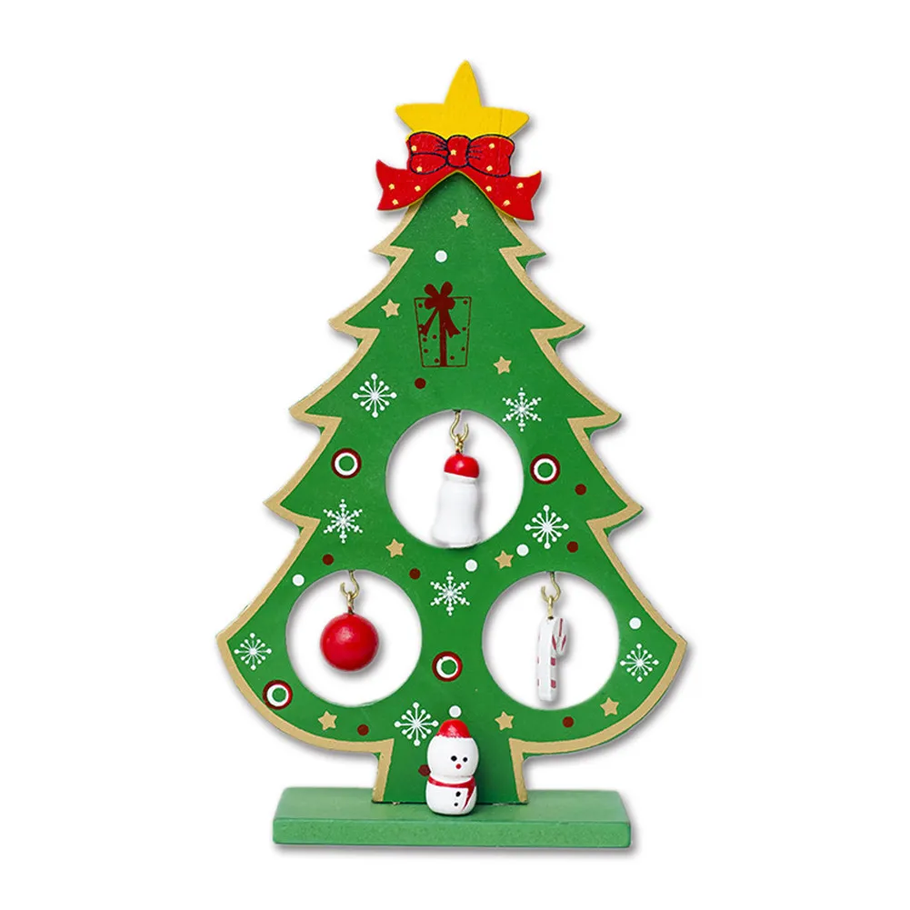 Новогоднее маленькое Рождественское дерево украшения для искусственный цветы украшения различные стильный тэг рождество деревянная карточка подвески