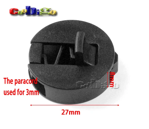 

25pcs Pack 1/8"(3mm) Circular Rope Clamp Cord Lock Stopper With Plastic Spring For Strings Paracord Sportswear #FLS100