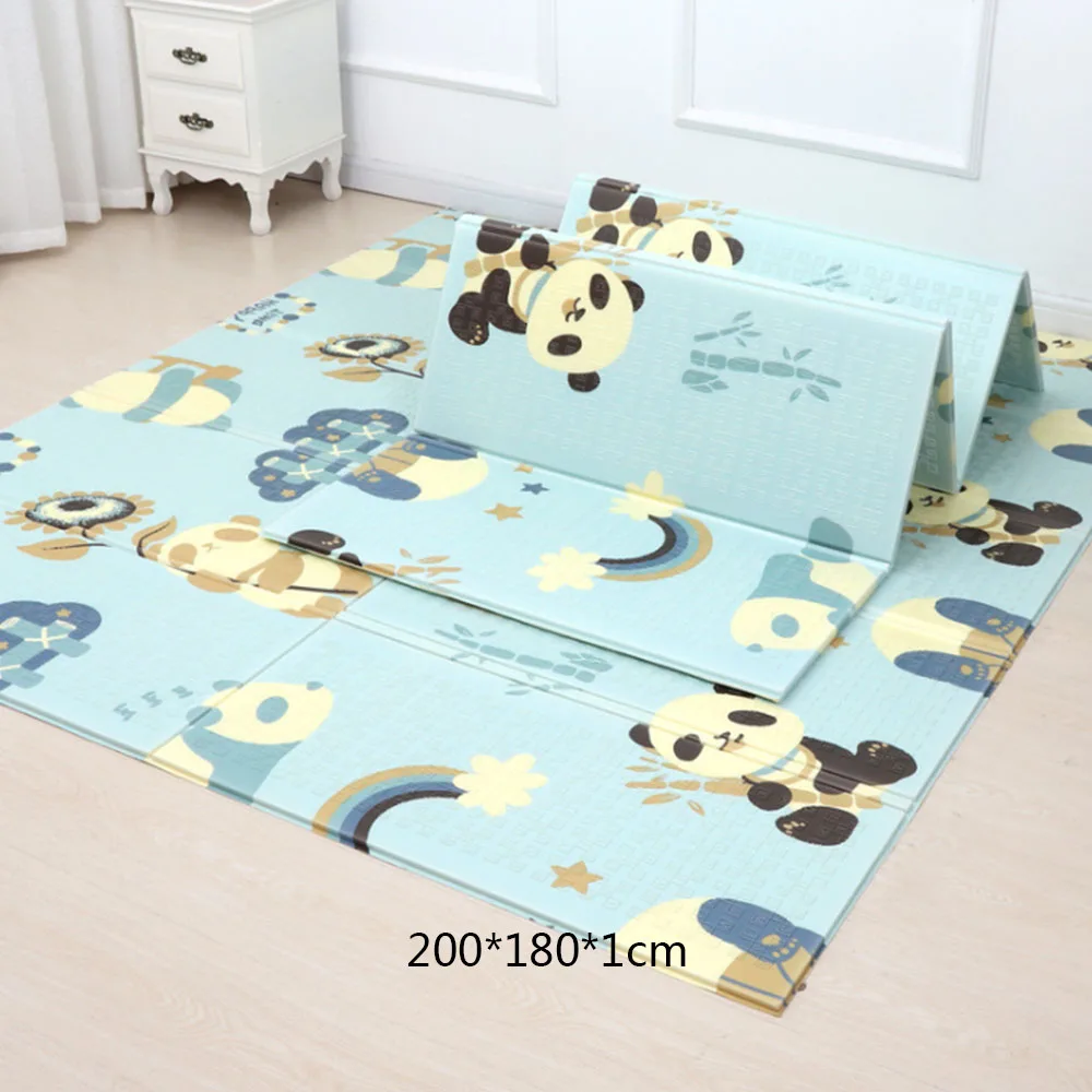  200*180cm Cartoon Baby Play Mat Foldable Xpe Puzzle Children's Mat Baby Climbing Pad Kids Rug Speel