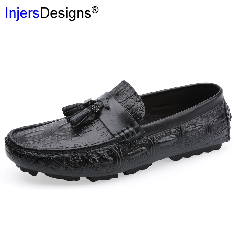 Shoes Men 2019 New Loafers Fashion Tassel&Metal Boat Shoes Light Soft Casual Shoes British Fashion Driving Men Shoes Size 38-45