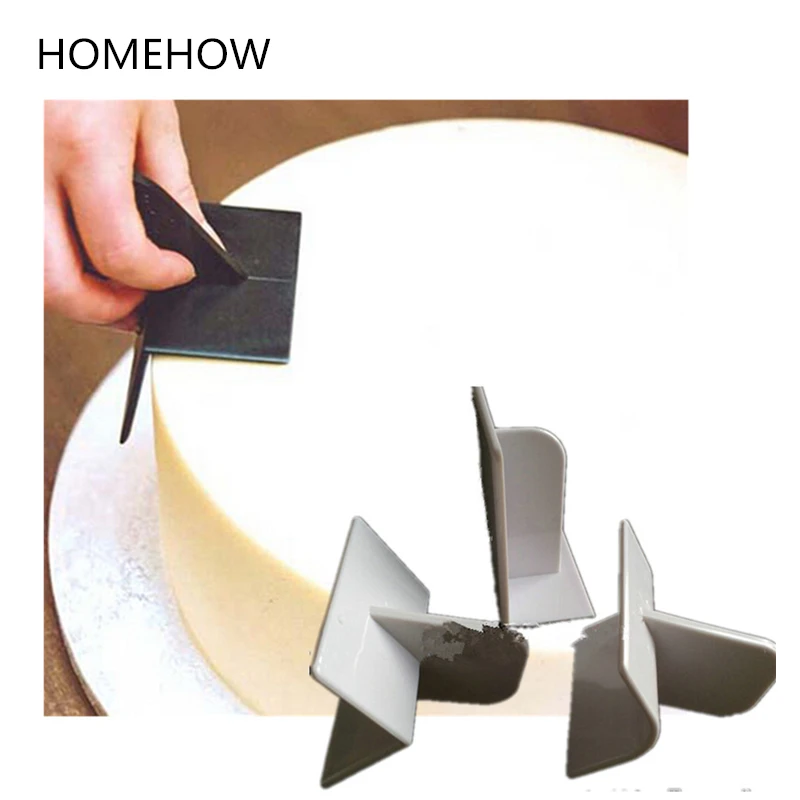 

3PCS/Lot Plastic Cake Smoother Bakeware Right Wide Round Angle Shape Cake Polisher Smooth Tools Mould Surface Polishing Tools