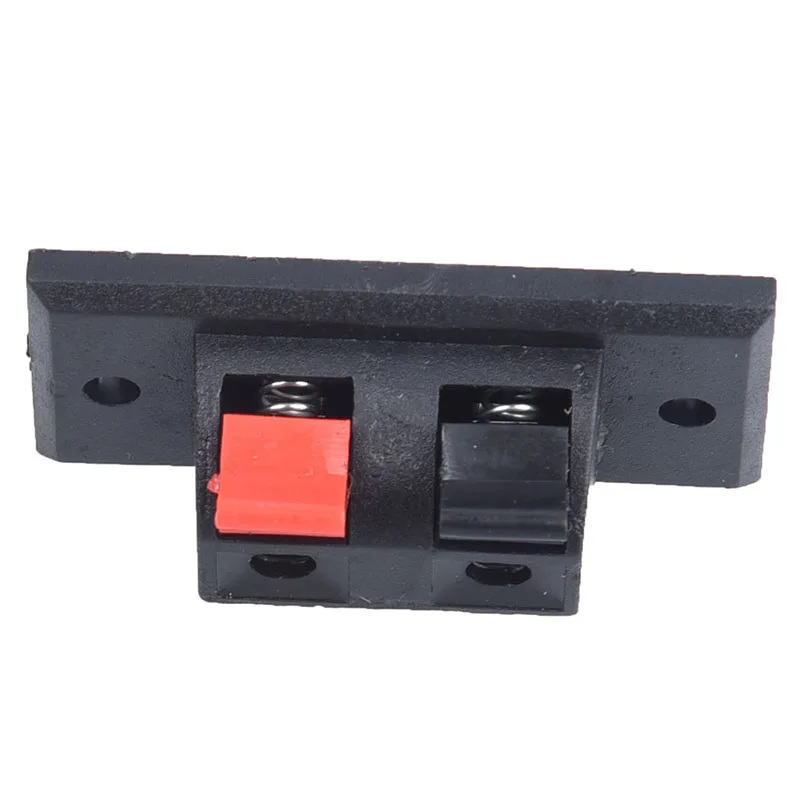 

5 Pcs 45mm x 21mm 2 Positions Push in Jack Spring Load Audio Speaker Terminals