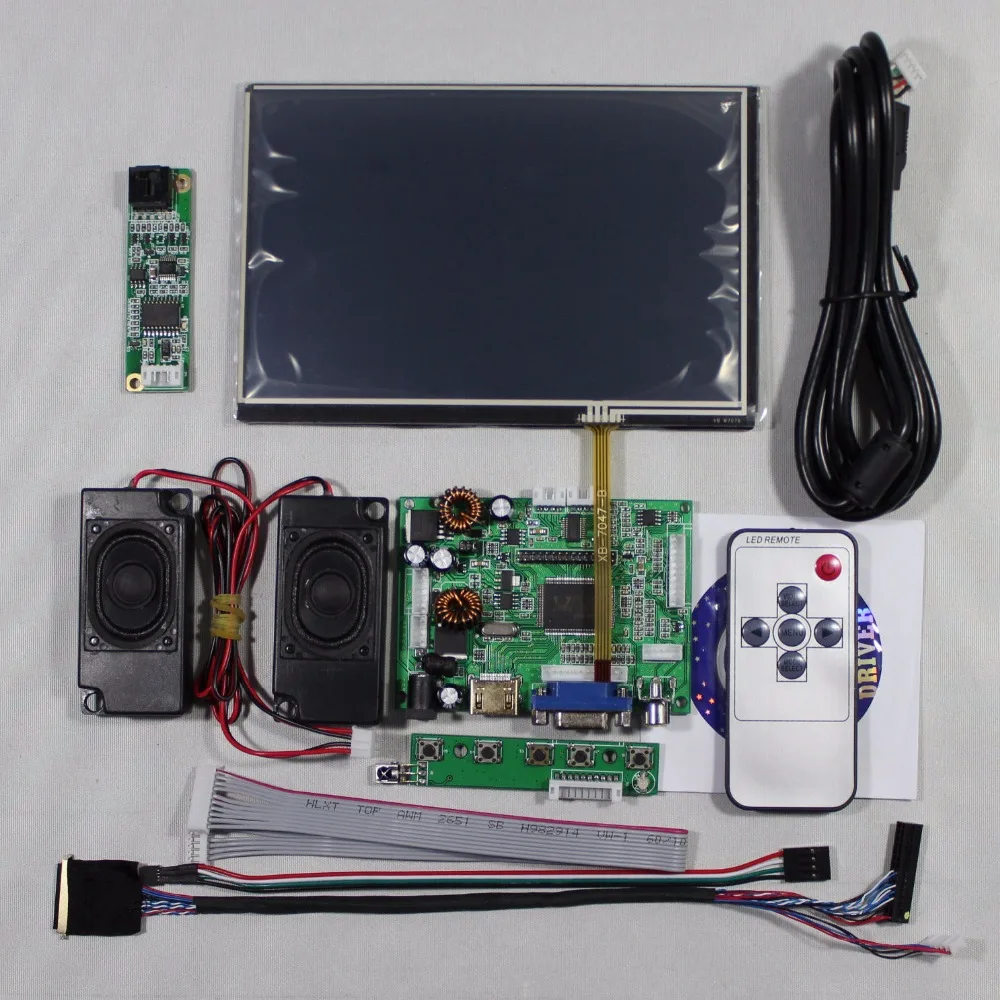 

HDMI+VGA+2AV+Audio LCD controller driver board with 7inch 1280x800 N070ICG-LD1/LD4 LCD panel + Touch screen