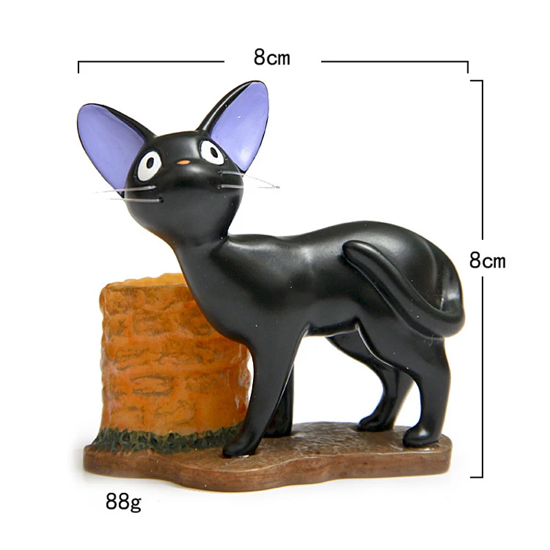 8 см Новый Kiki's Black Jiji Cat Pen Polder ПВХ экшн фигурка игрушки декоративные