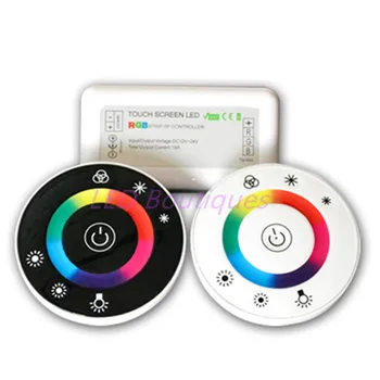 

Free shipping DC12V-24V LED Touch Round RGB Controller 18A 7 Keys RF Remote controller for 5050 3528 RGB LED strip lights
