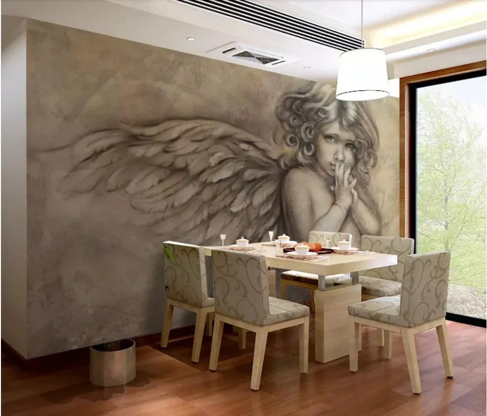 Beibehang пользовательские обои Европейский 3D тиснением маленький ангел фон настенная живопись обои домашний декор papel де parede