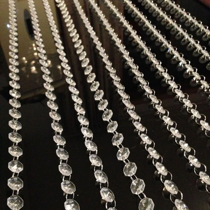 crystal curtain New 1M Crystal Glass Bead Curtain Luxury Living Room Bedroom Window Door Wedding Decor Drop Ship
