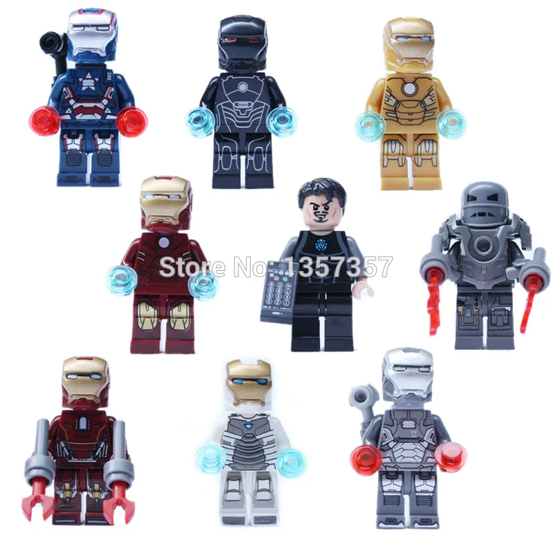 

Single Sale Marvel Iron Man Figure the Avengers Building Blocks Super Hero Avengers Set Models Bricks Toys Decool