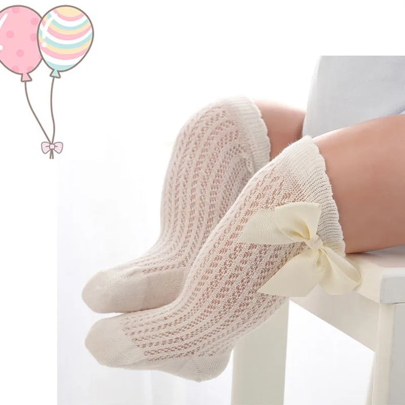 Wecute/носки для малышей Meias Bebe/Хлопковые Дышащие носки с бантом для малышей нескользящие носки-тапочки для новорожденных 0-3 лет