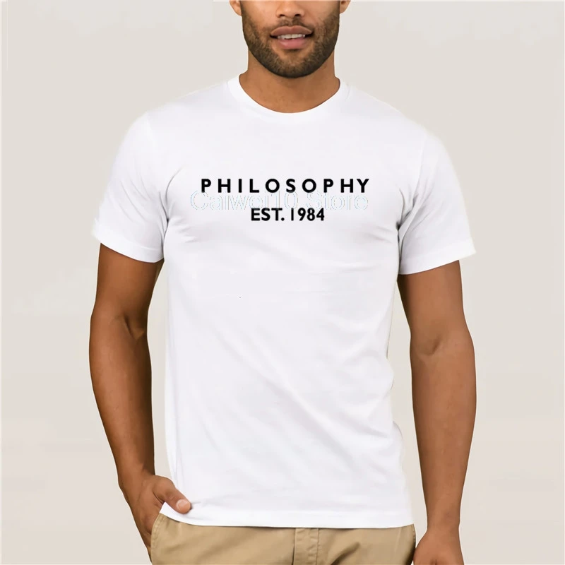 

New fashion trend T Shirt Quote Philosophy Est 1984 Men's 's sale outlet Cool hot fashion Short fashion T-shirt men