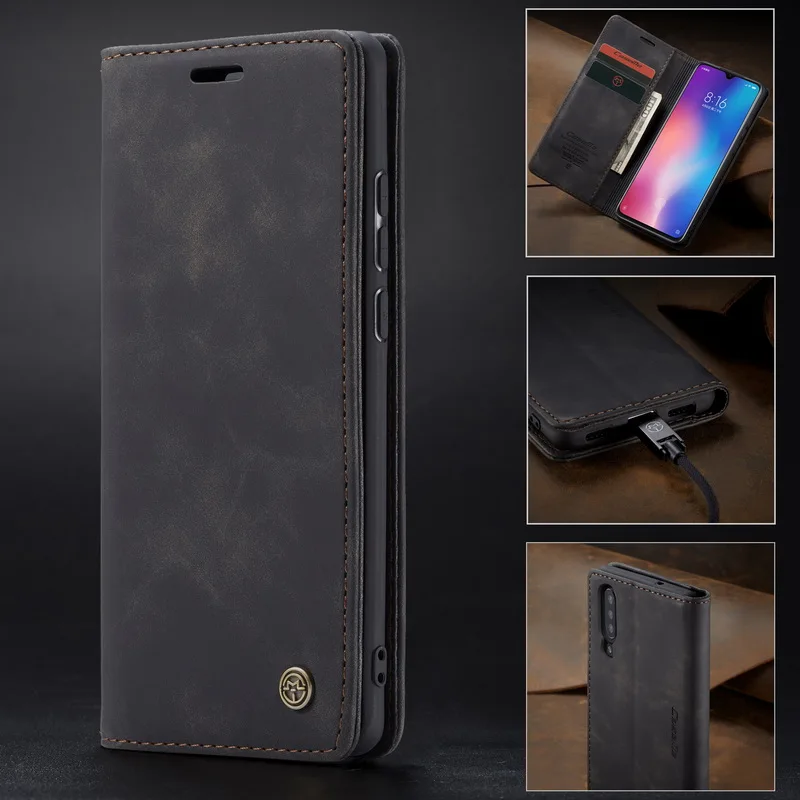 Magnetic Leather Flip Wallet Case For OnePlus 7 Pro Case For One Plus 7 Pro Card Holder Full Cover For Xiaomi Mi 9 9T K20 Fundas