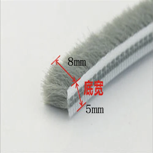 Sliding Sash Window Door Brush Seal Insert Wool Pile Weather Strip No Adhesive 32.8 Feet Gray 11mm x 5mm x 10meters, Silver Gray