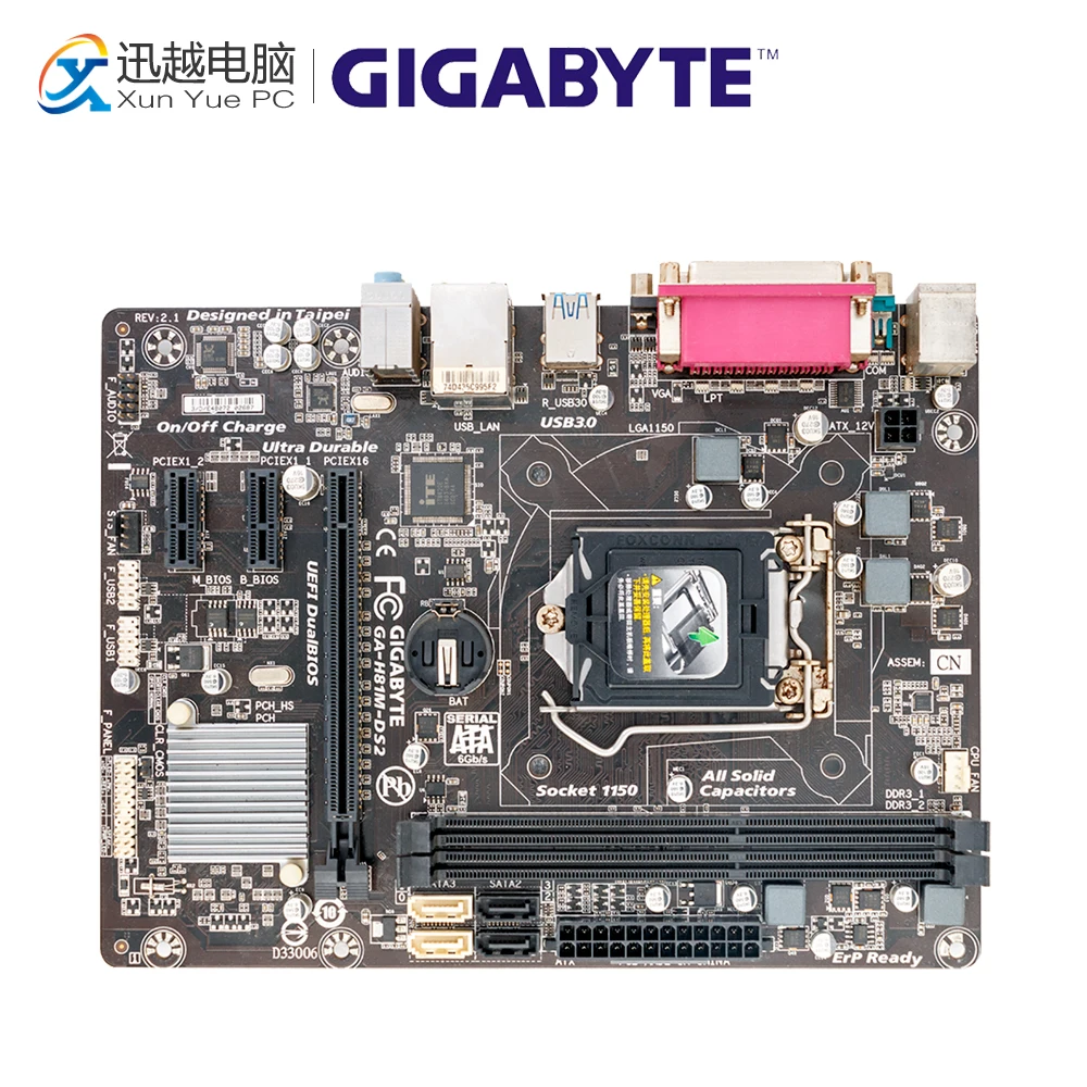 

Gigabyte GA-H81M-DS2 Desktop Motherboard H81M-DS2 H81 LGA 1150 i3 i5 i7 DDR3 16G SATA3 Micro-ATX