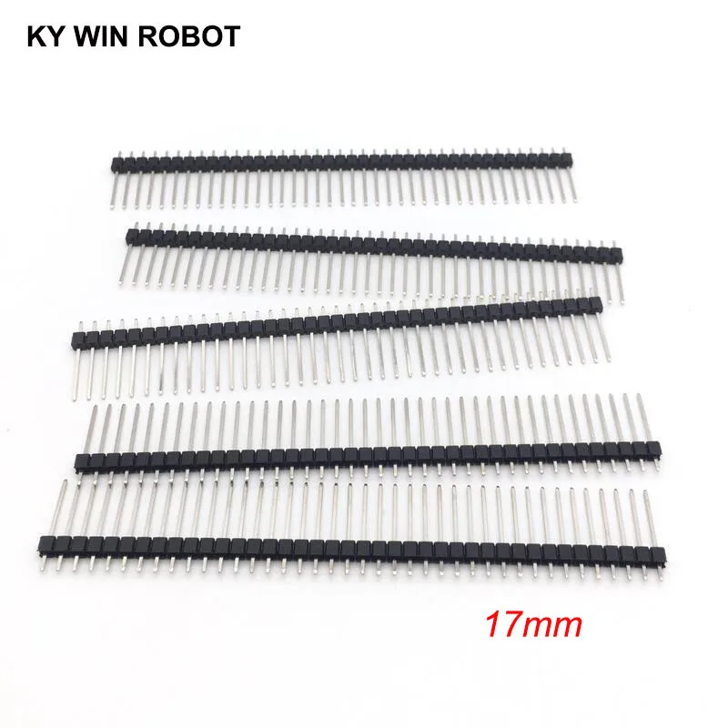 

10pcs/lot 2.54mm 1X40 17MM Height Single Row Male Copper Pin Header