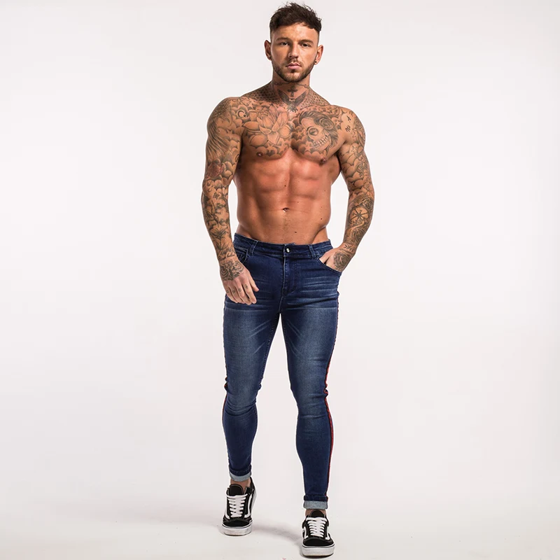 gingtto-men-skinny-jeans-dark-blue-red-stripe-stretch-jeans-zm20-8