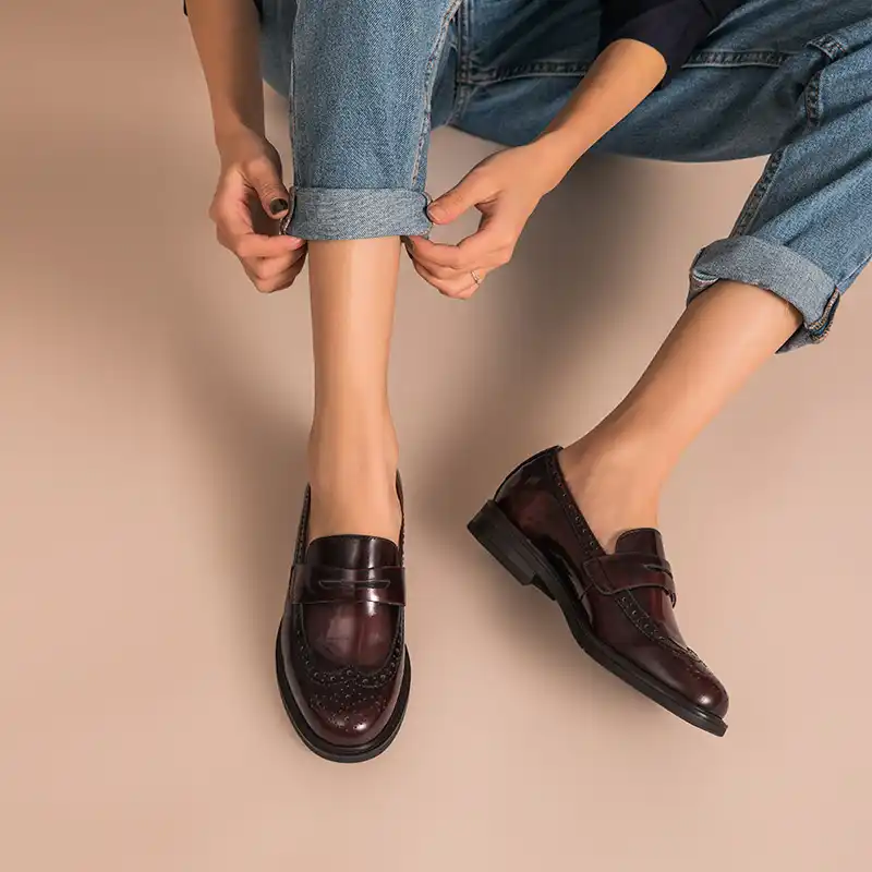 brogue loafers womens