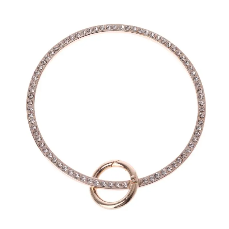 

Fashion Ring Design Metal Rhinestone Purse Handle for Bag Making Handle Replacement DIY Crafts For Bag Accessories