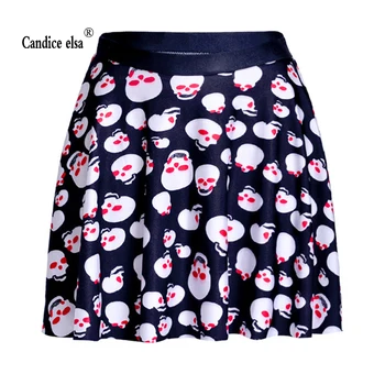 

CANDICE ELSA woman skirts digital printing wholesale red eye skull skirt Skt1119