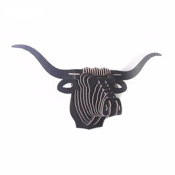

Wooden animal head Kit for home Decor, Bull Head Hanging wall decoration
