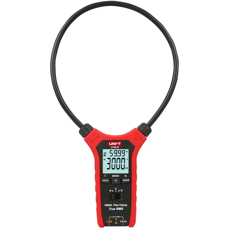 UNI-T UT281A/UT281C/UT281E True RMS Flex Clamp; 3000A AC True RMS Clamp Meter, дисплей низкого напряжения/цифровое удержание/подсветка - Цвет: UT281E