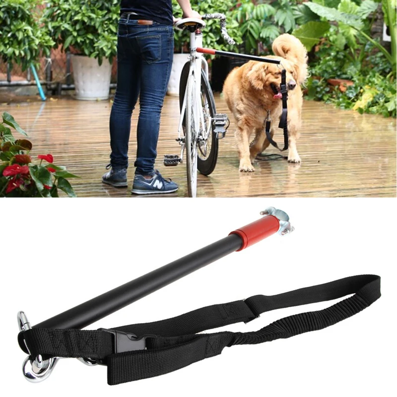 Pet Bicycle Leash Pet Safe Control Easy Soft No Pull Tug Free Safety