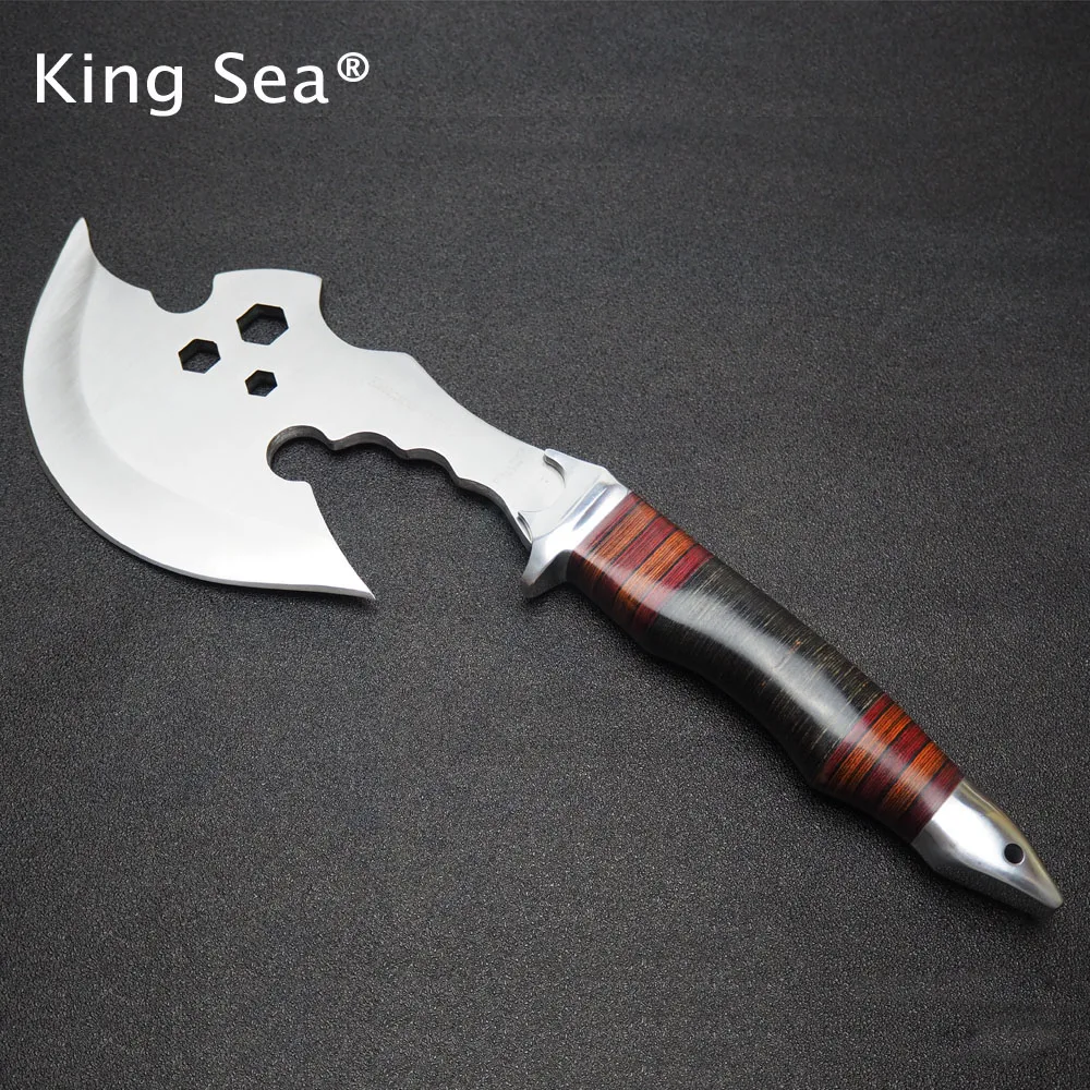 Multifunctional Tomahawk Outdoor Hatchet Camping Axe With Wood Handle