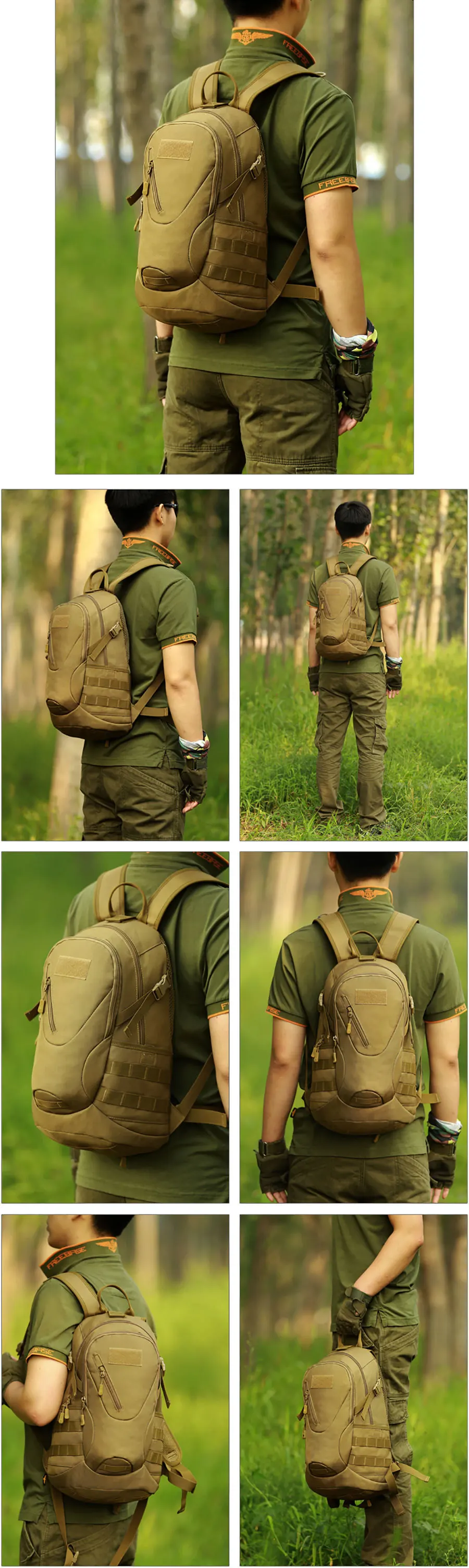 Impermeável ao ar Bolsa do Exército Protetor Mais Militar Mochila Livre Viajar Ciclismo Tático Acampamento Caminhadas Bolsa Durável 20l 20 Mochilas escal.