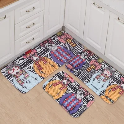 Новые приветственные напольные коврики животные милые Четыре кошки Печатный коврик для ванной комнаты дом Противоскользящий коврик коврики для гостиной - Цвет: 15