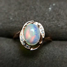 [MeiBaPJ натуральный опал драгоценный камень модное кольцо для женщин Настоящее 925 пробы Серебряный Шарм ювелирные украшения