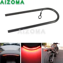 575mm Moto Fanale Posteriore Sedile Posteriore Del Cerchio Con La Luce del LED Striscia Tubo Universale Telaio Piatto Cafe Racer Ciclo del Freno Disabilita lampada di segnalazione