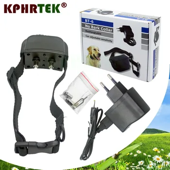 

No Bark Anti Bark Collar BT6 Rechargeable Bark Terminator Advanced Bark Control Shock Vibra Dog Training Collar 15-28nf
