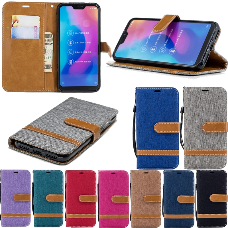 

Denim Leather Case Phone Flip Wallet Soft Silicone Cover Shell Hull Fundas for Samsung Galaxy A3 A5 2016 2017 A6 A8 Plus 2018