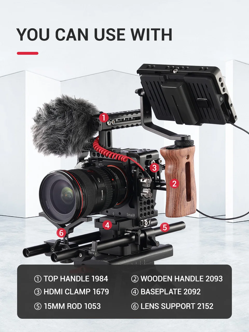 SmallRig A73 Cage A7R3 / A7RIII / A7III Camera Cage for Sony A7R III / A7M3/ A7 III W/ Arri Locating / 4/1 8/3 Threads hole 2087