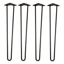 Free Shipping-Angled 28″ Metal Furniture Legs,Pack of 4,Heavy Duty Wooden Table Leg,Black Bar Table /Stool Hairpins