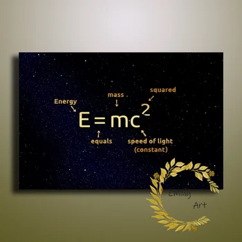 

Albert Einstein Formula Mathematics Art Silk Poster Pictures for Living Room