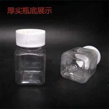 

100Pcs A Set 30ml clear transparent Medical square plastic bottles