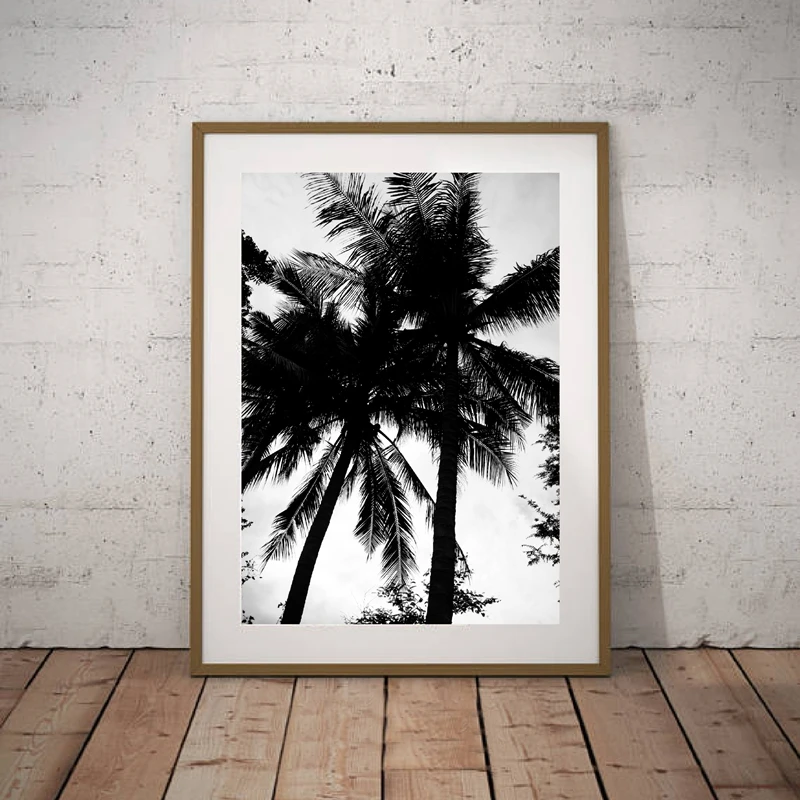 DIYthinker Coconut Tree Plant Beach Outline Desktop Photo Frame Picture Display Decoration Art Painting