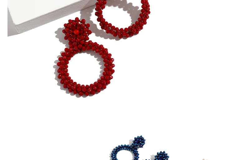 AYAYOO Beads Tassel Earrings For Women Pendientes Fashion Boho Round Fringe Drop Dangle Earrings Hanging Party Jewelry (4)