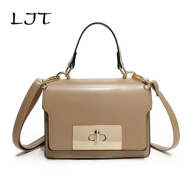 ljt 2018 women handbag korean retro lock small bag mini lady