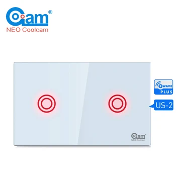 

NEO Coolcam Z-Wave Plus 2CH Plus Wall Light Switch Compatible US Version 908.4MHz Z Wave Wireless Smart Home Automation