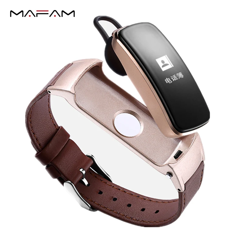 

LYKRY B3 Plus Smart Talk Bracelet Bluetooth Headphone talking band Blood Pressure Answer Dial Call Smart Bracelet Watch Earphone